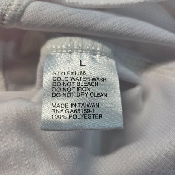 Bellwether Technical Apparel Large White Red Floral Quarter Zip Cycling Shirt - Picture 9 of 9